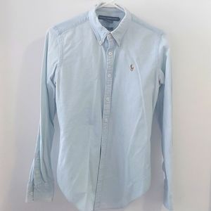 Ladies slim fit Ralph Lauren button down denim shirt